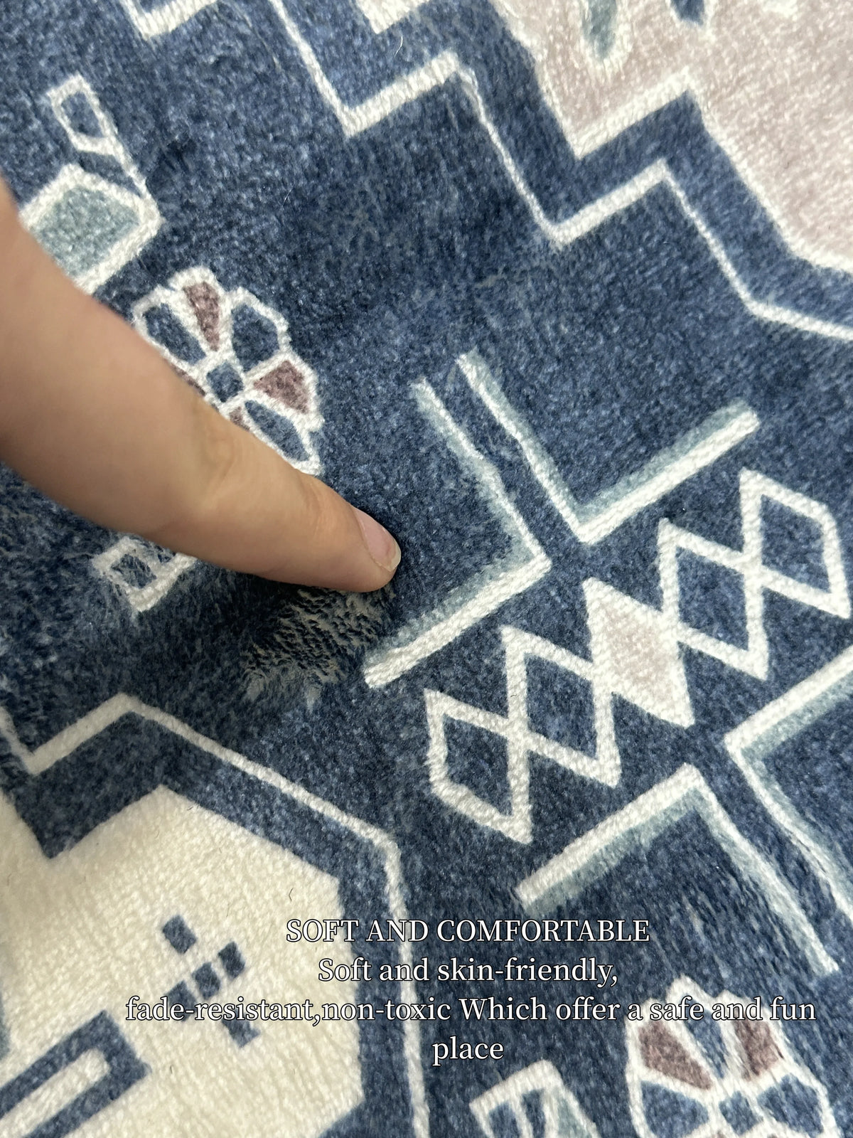 Half Circle Flower Print Non-Slip Entryway Mat