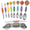 Stainless Steel Magnetic Measuring Spoons - Set of 8