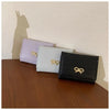 Compact Bow Tri-Fold Wallet with Multiple Card Slots
