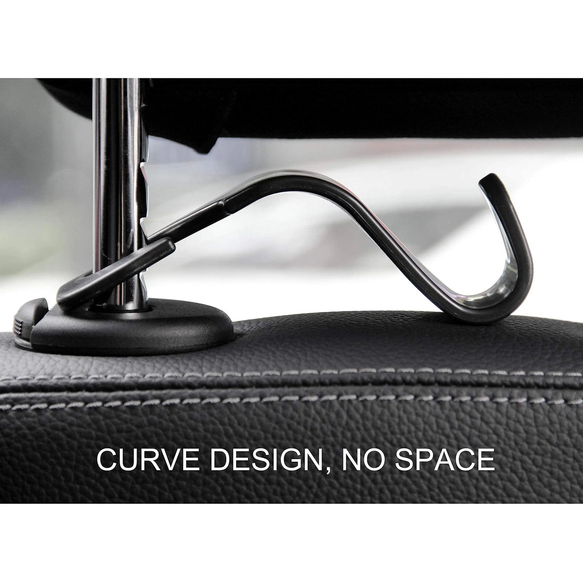 Car Seat Back Hooks with Headrest Hanger for Organizing Bags and Groceries