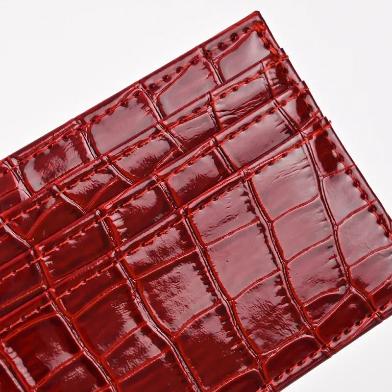 Slim PU Leather Card Holder Wallet