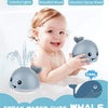 Whale Water Sprinkler Bath Toy with Glowing LED Lights