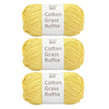 Natural Cotton Raffia Yarn – 3 Ball Set for Crochet, Knitting & Crafting