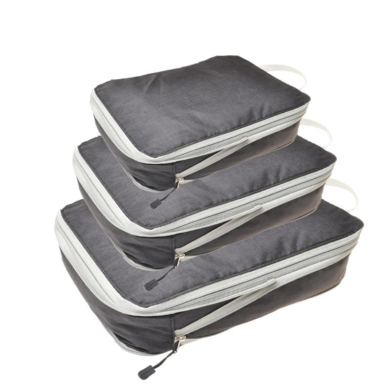 Travel Packing Cubes Set with Compression Zippers
