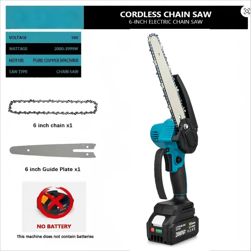 6-Inch Cordless Mini Chainsaw