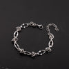 Pulsera de Cadena de Acero Titanio Unisex con Detalle de Nudo