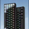 A black 61 key wired mechanical keyboard shown from the top, featuring a compact layout and RGB backlighting.