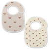 Soft Cotton Baby Bibs with Waterproof Backing – Set of 2