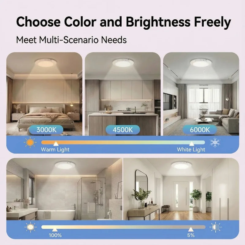 Rechargeable Motion Sensor LED Ceiling Light