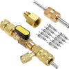 Dual-Size Refrigerant Valve Core Remover & Installer Kit with 10 Spare Cores