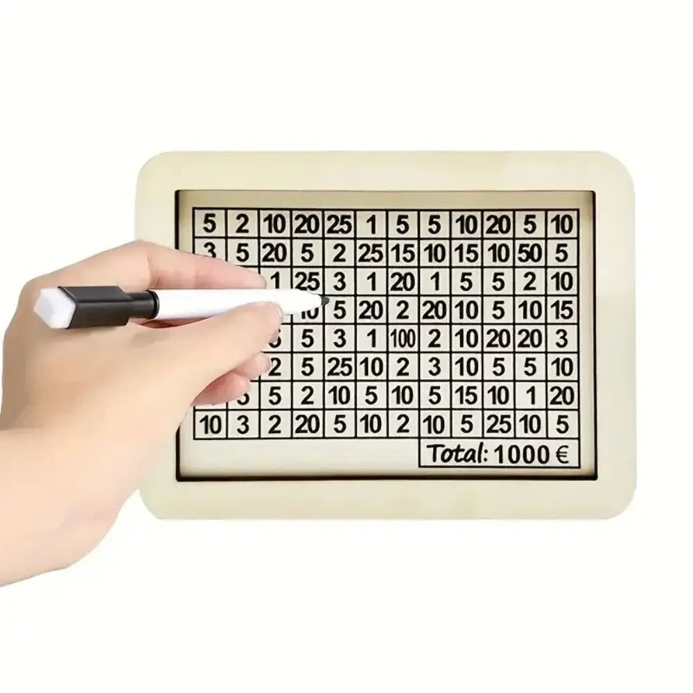 Wooden Money Saving Box with Goal Tracker