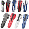 A collection of Beyblade Burst BX Series gyro launcher accessories in black, red, white, and blue colors.