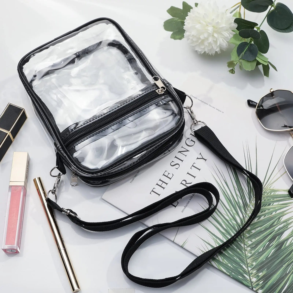 Clear Crossbody Bag – Stadium Approved Transparent PVC Purse