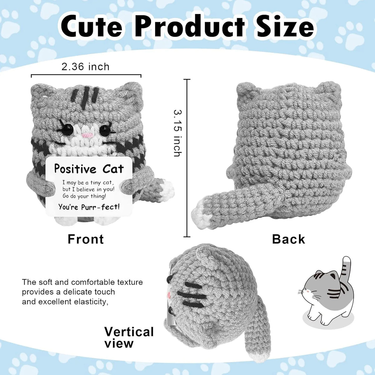 Handmade Crochet Pocket Hug Doll with Custom Message