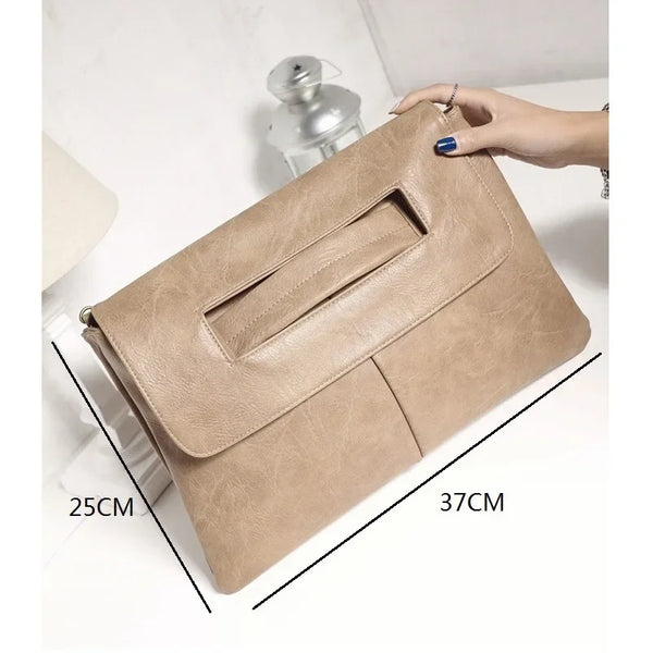 Women's Envelope Clutch Bag with Crossbody Strap
