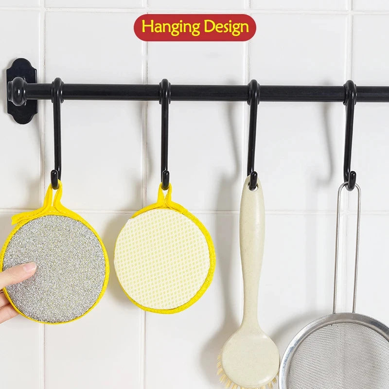 Double-Sided Dish Scrub Sponges for Kitchen Cleaning