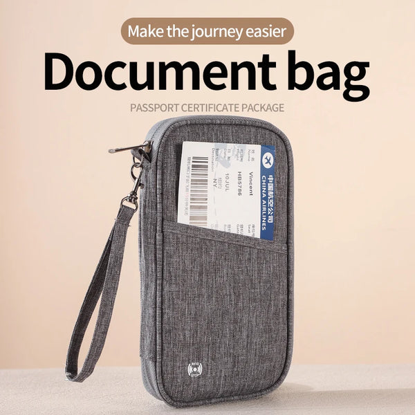 RFID-Blocking Passport Wallet & Document Organizer