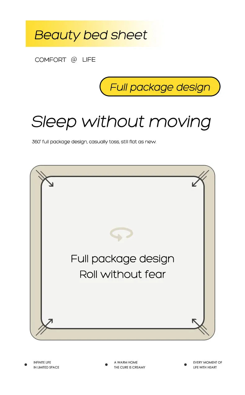 Waterproof Fitted Bed Sheet with 360-Degree Elastic Band