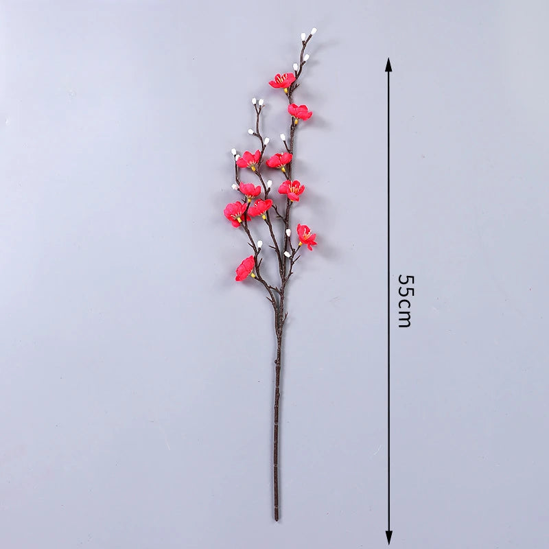 Artificial White Plum Blossom Branch for Chinese Home Décor