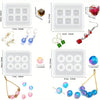 Silicone molds and beads for DIY jewelry making including various shapes and colors
