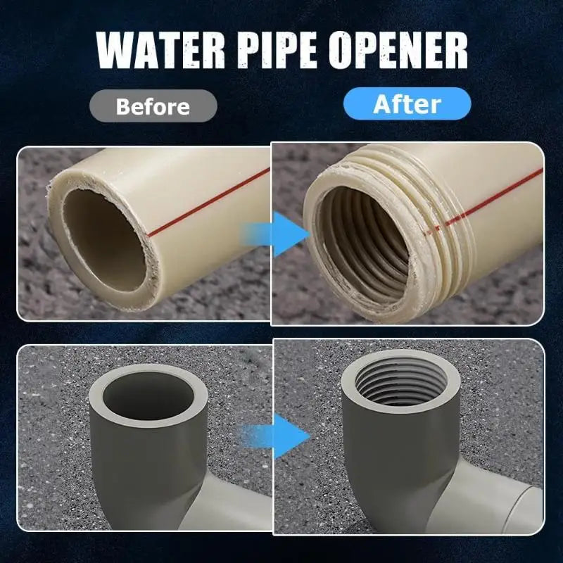Electric Drill Compatible PVC Pipe Threader Kit for Internal and External Threads