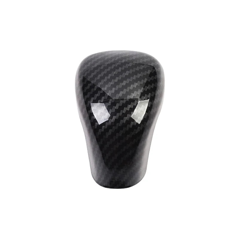 Glossy black carbon fiber gear shift knob cover for Toyota Camry and Corolla