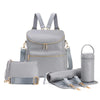 Leather-Look 20L Diaper Backpack with Stroller Straps