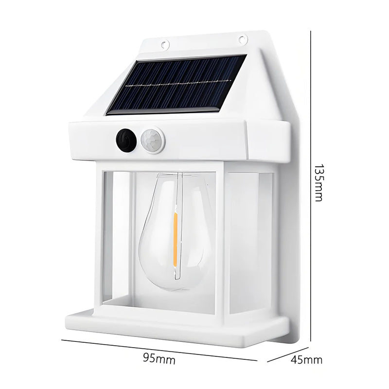 Solar-Powered LED Wall Light with Motion Sensor