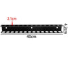 Black wall-mounted tool organizer with multiple slots for holding pliers, screwdrivers, and wrenches