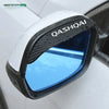 Carbon fiber rearview mirror rain guards for a Nissan Qashqai vehicle.