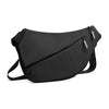 A black practical chest bag designed for outdoor activities and daily use.