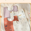 Soft Cotton Baby Bibs with Waterproof Backing (3-Layer, U-Shaped)