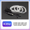 Rolls of 3m fiber optic cable for center console and two doors