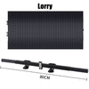Black lorry style retractable sunshade for car windshield protection