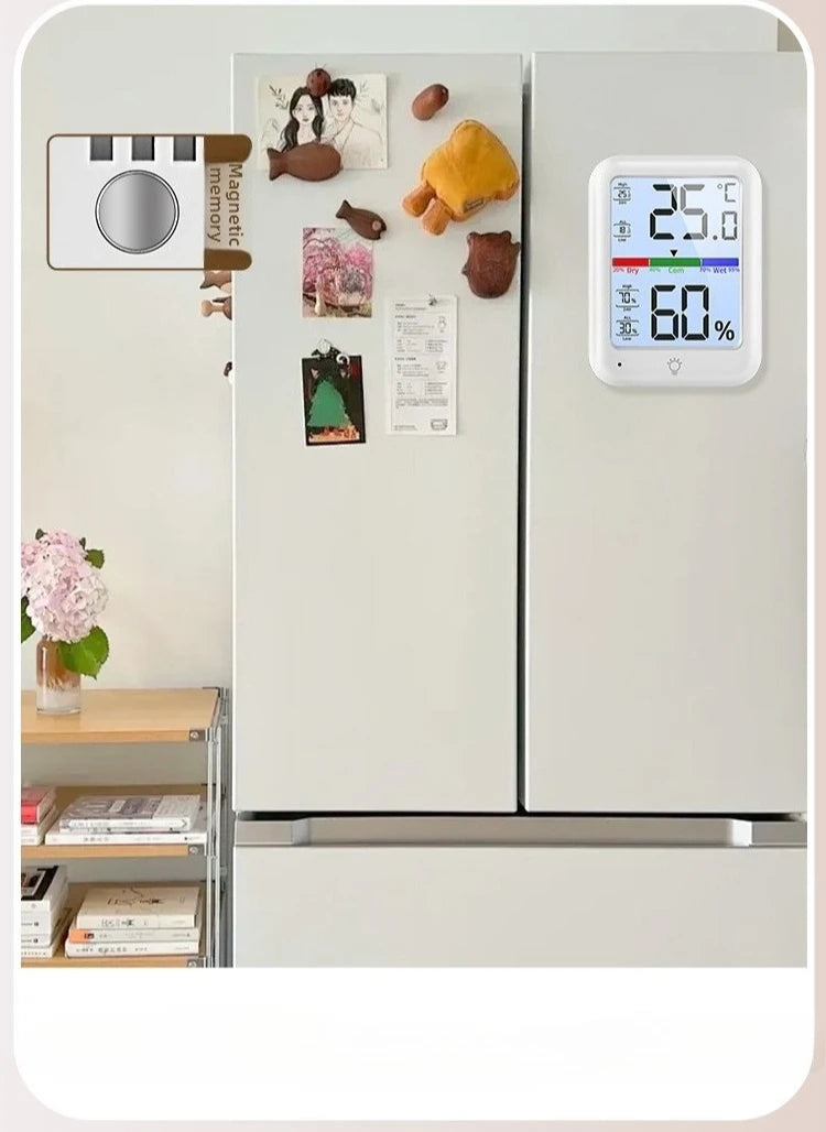 Digital Temperature and Humidity Monitor with Clock and Backlight