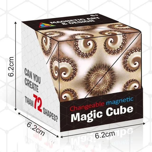 Magnetic Fidget Cube – Changeable 3D Puzzle for Stress Relief