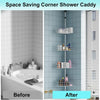 4-Tier Corner Shower Caddy with Adjustable Tension Pole