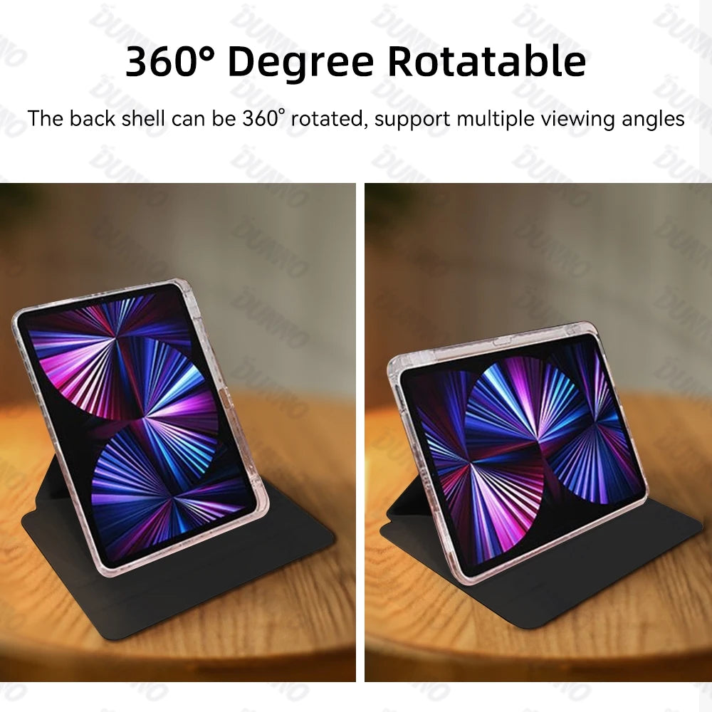 360° Rotating iPad Case with Pencil Holder
