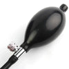 Black inflatable cervical traction neck stretcher with a silver adjustment knob.
