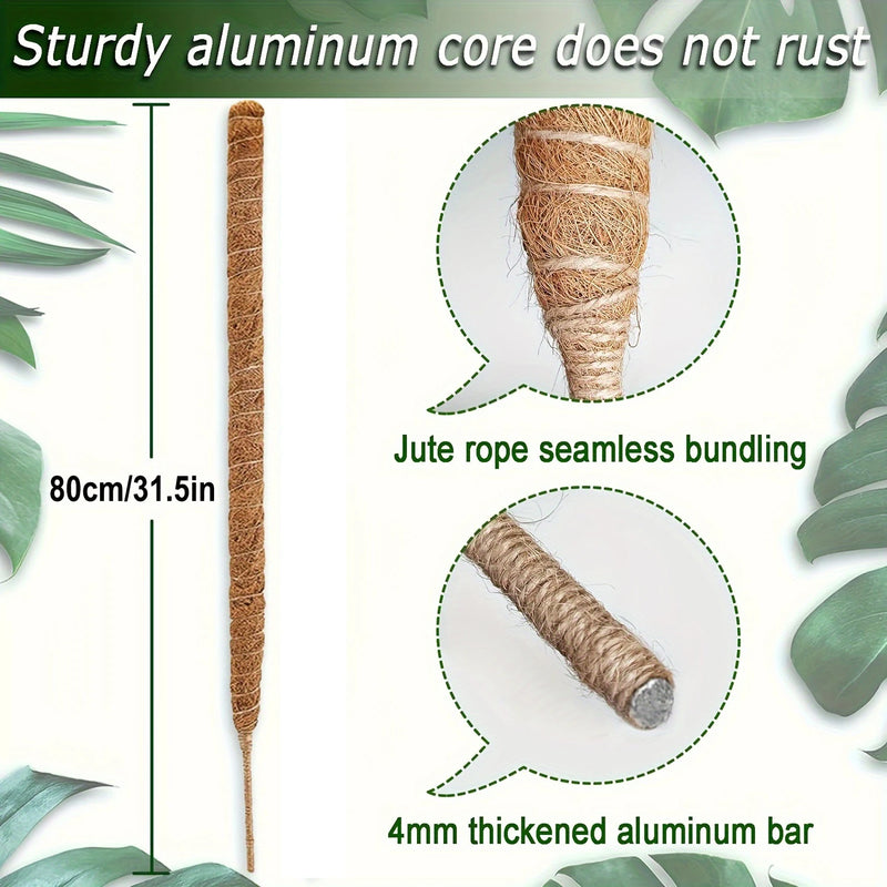 80cm Bendable Coco Coir Moss Pole for Climbing Plants