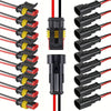 Waterproof 2-Pin Electrical Connector Kit with 16 AWG Wire