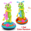 Musical LED Dancing Caterpillar Toy with Saxophone Handle