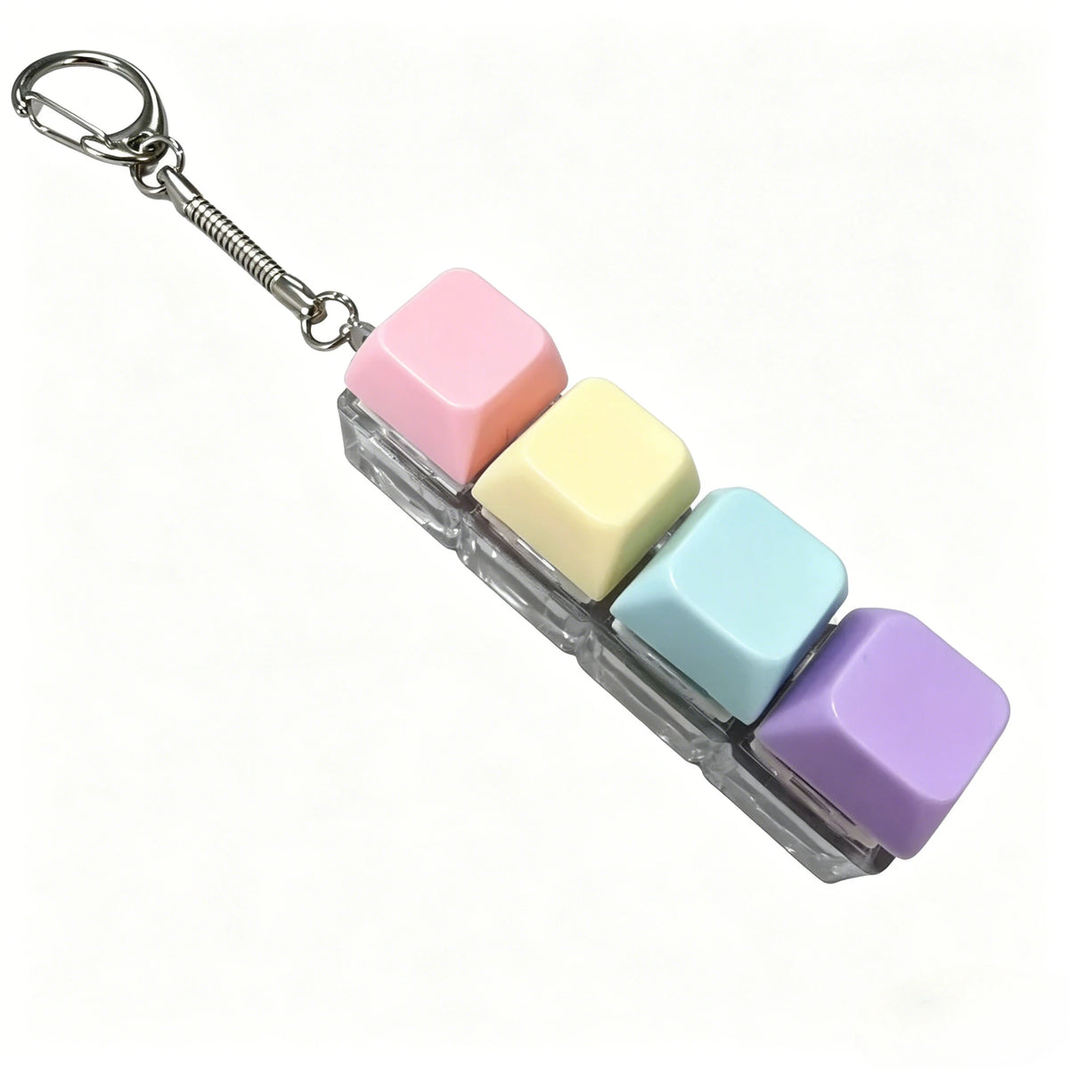 LED Light-Up Keyboard Keychain Fidget Toy