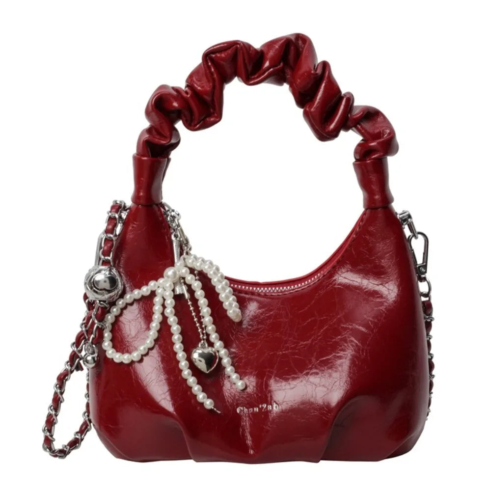 Crystal Bowknot Evening Clutch with Chain Strap
