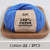 100% Organic Cotton Yarn for Knitting and Crocheting (2-Pack)