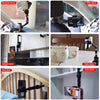Various mounting options for a phone, including a rearview mirror mount, video stand, kitchen stand, and table stand.