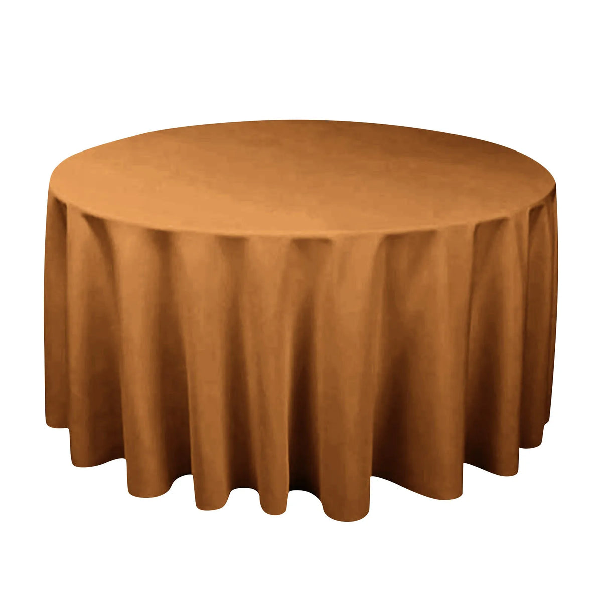 Round Solid Color Polyester Tablecloth for Weddings, Parties & Dining