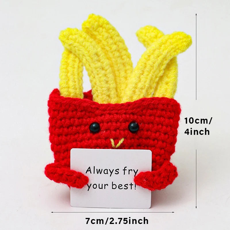Handmade Crochet Amigurumi Doll with Love and Encouragement
