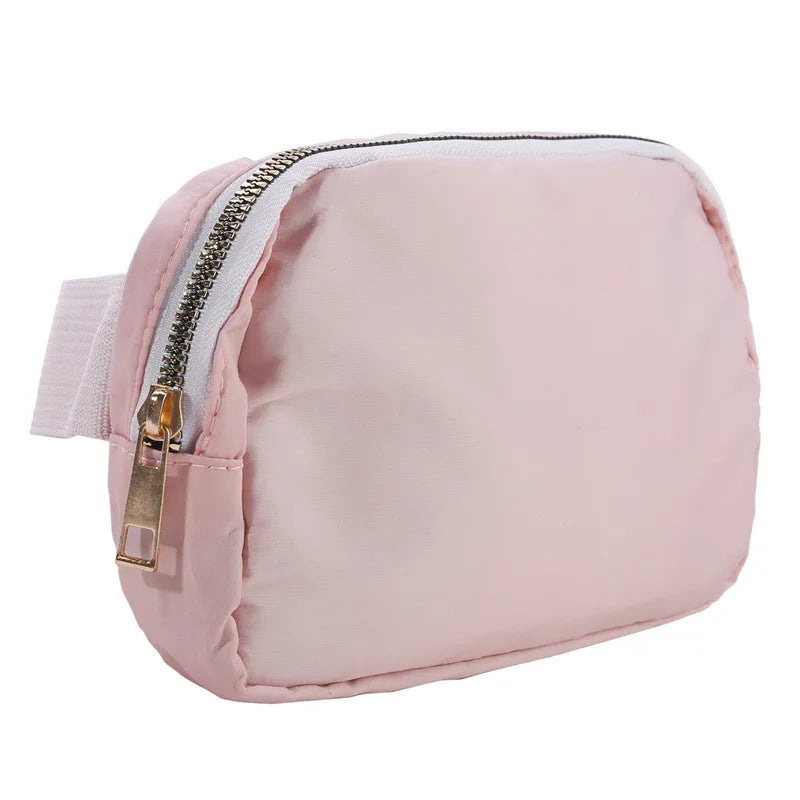 Versatile Nylon Waist Pack with Zippered Pockets