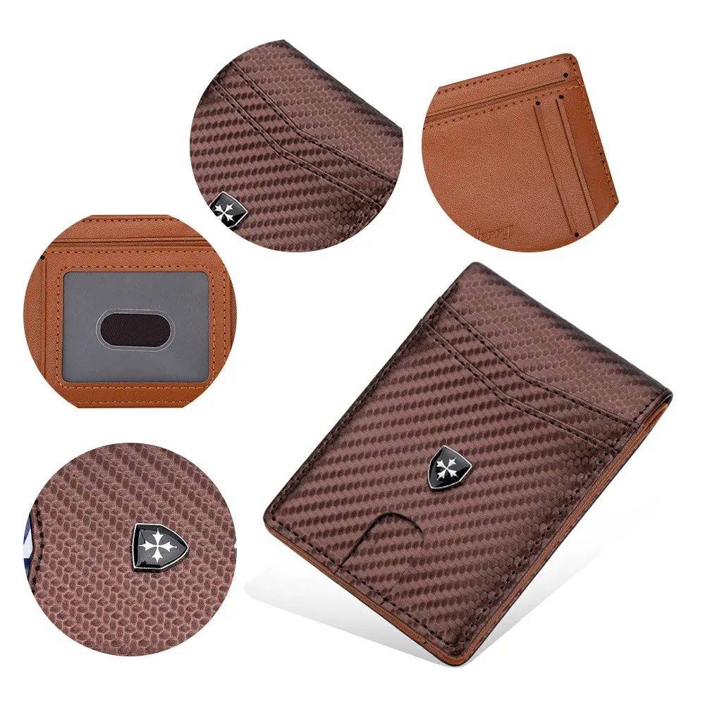 Carbon Fiber RFID Blocking Bifold Wallet for Men